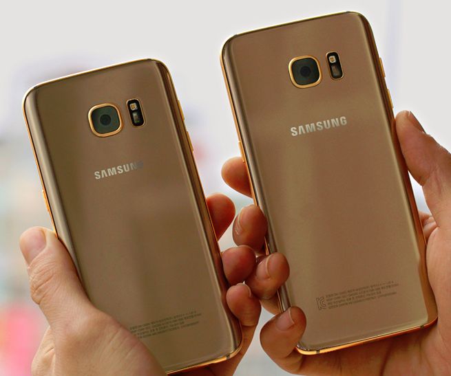 Samsung Galaxy S7 si S7 Edge placate cu aur 1
